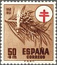 Spain 1950 Pro Tuberculous 50+10 CTS Brown Edifil 1086. Spain 1950 Edifil 1086 Pro Tuberculosos. Uploaded by susofe